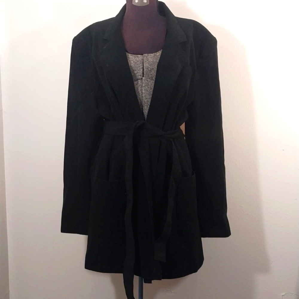 Ultra Suede L XL Black Blazer Jacket Western Wear